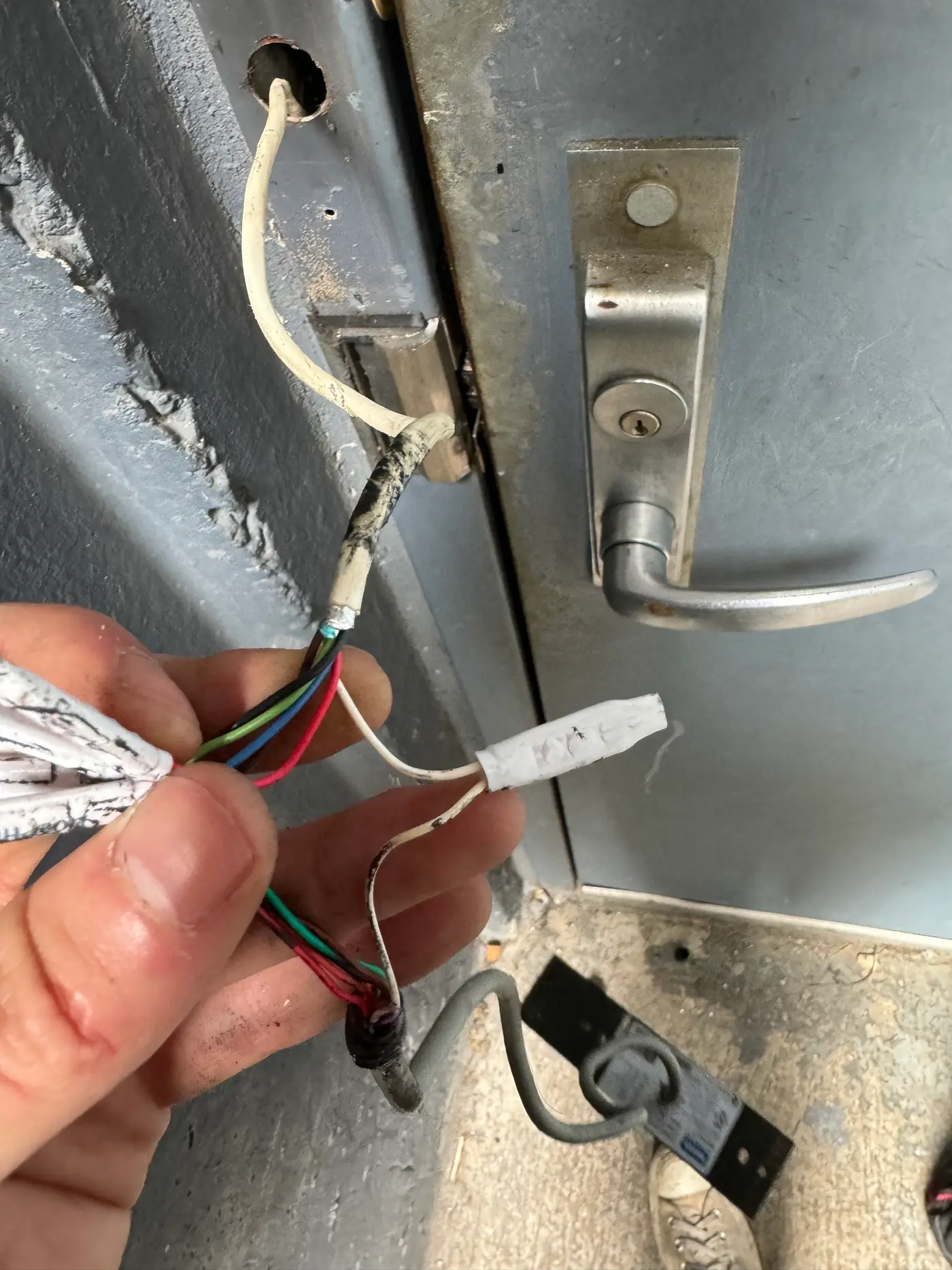 Wiring an electric strike and access-control system on a commercial door